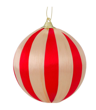 Set de 2 boules de Noël vert, rouge et doré 12cm