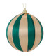 Set de 2 boules de Noël vert, rouge et doré 12cm