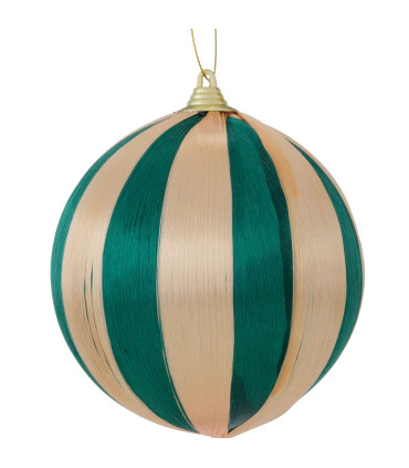 Set de 2 boules de Noël vert, rouge et doré 12cm