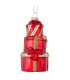 Set de 2 boules de Noël vert, rouge et doré 12cm