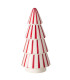 Objet décoratif à poser Sapin de Noël en céramique blanc et rouge 9x9x19.5cm