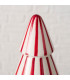 Objet décoratif à poser Sapin de Noël en céramique blanc et rouge 9x9x19.5cm