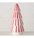 Christmas decoration tree ceramic white and red 9x9x19.5cm