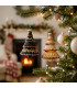 Set of 2 Christmas Balls christmas trees black and gold  7x7x11cm