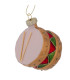Set of 3 Christmas Balls drums 7x6x5cm
