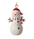 Set de 2 boules de Noël en résine bonhomme de neige 4.5x3x7cm