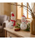 Set de 2 boules de Noël en résine bonhomme de neige 4.5x3x7cm