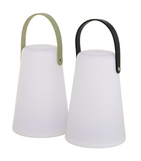 Set of 2 lanterns led 13.5x13.5x20.5cm