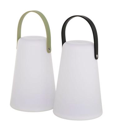 Set of 2 lanterns led 13.5x13.5x20.5cm