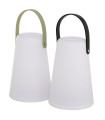 Set of 2 lanterns led 13.5x13.5x20.5cm