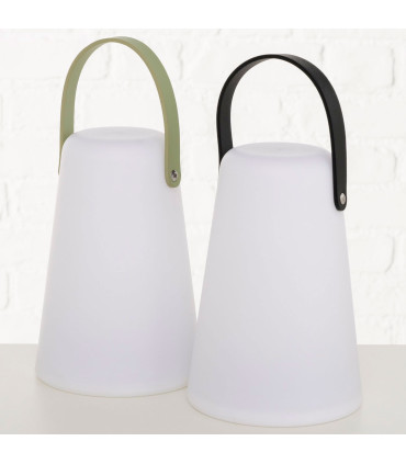 Set of 2 lanterns led 13.5x13.5x20.5cm
