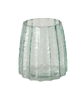 Classical vase glass 15x15x16cm