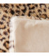 Throw polyester beige leopard 200x150cm
