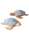 Set de 2 tortues décoratives à poser 10x13x4cm