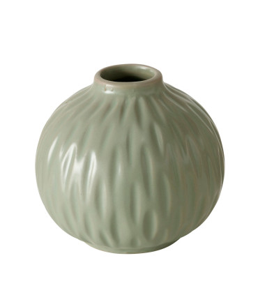 Set de 4 vases design en porcelaine verte 12x12x19cm