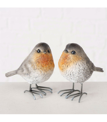 Decorative statue birds 9x6x9cm