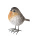 Set de 2 figurines oiseaux rouge-gorges 9x6x9cm