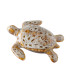 Set de 2 tortues décoratives à poser porcelaine bleu et beige 8x7.5x3cm