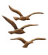 Décoration murale oiseaux mouettes en bois de mangue 15x3x37cm