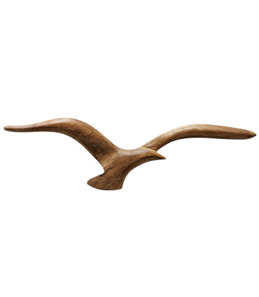 Décoration murale oiseaux mouettes en bois de mangue 15x3x37cm