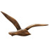 Décoration murale oiseaux mouettes en bois de mangue 15x3x37cm
