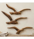 Décoration murale oiseaux mouettes en bois de mangue 15x3x37cm