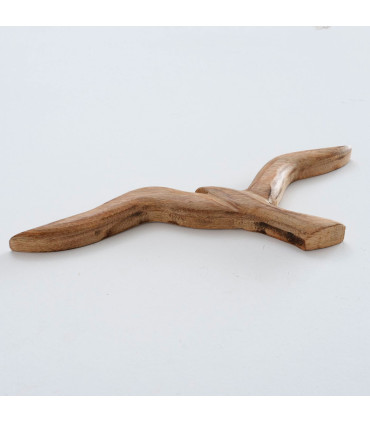 Décoration murale oiseaux 2 mouettes en bois de mangue 16x2.5x46cm