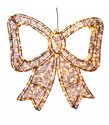Décoration de Noël extérieure lumineuse LED noeud 48x5x46cm