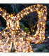 Décoration de Noël extérieure lumineuse LED noeud 48x5x46cm