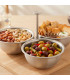 Plateau apéritif 3 bols en inox 22x22x11.5cm