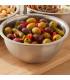 Plateau apéritif 3 bols en inox 22x22x11.5cm
