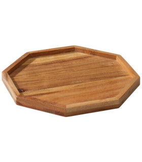 Serving tray octogonal mangowood 25x25x2cm