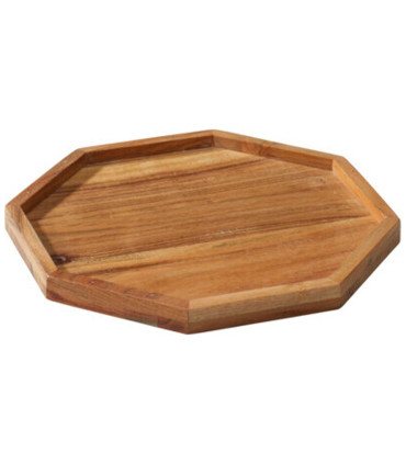 Plateau octogonal bois de manguier 25x25x2cm
