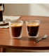 Set de 2 tasses à café double paroi en verre strié 250ml