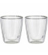Set of 2 Coffee Cups transparent glass 250ml