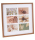 Cadre photo pêle-mêle 6 photos mural bois 42x42cm