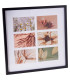Cadre photo mural pêle-mêle 6 photos noir 42x42cm