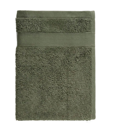 Serviette invité essuie-mains coton vert foncé 30x50cm