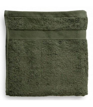 Serviette de toilette 100% coton vert foncé 50x100cm