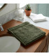Serviette de toilette 100% coton vert foncé 50x100cm