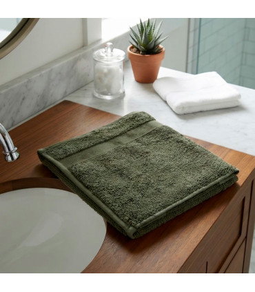 Towel Cotton dark green 30x50cm