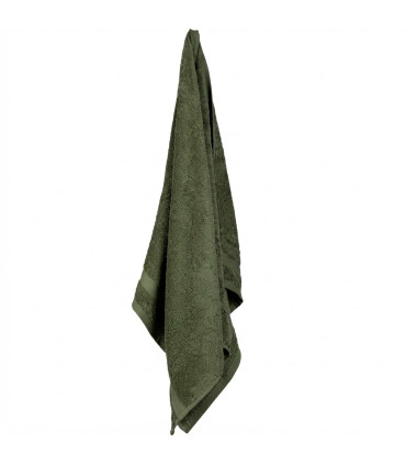 Maxi drap de bain ou douche 100% coton vert foncé 70x140cm