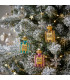 Set de 3 boules de Noël flacons de parfum 5x2.5x9cm