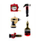 Set of 5 Christmas Balls DIY tools 9x3x7cm