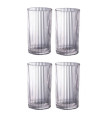 Set de 4 gobelets à eau en verre strié 40cl