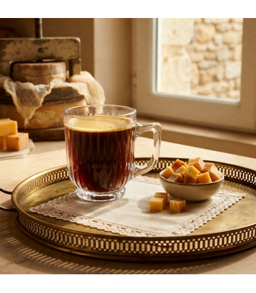 Set of 4 Coffee Cups transparent glass 70ml