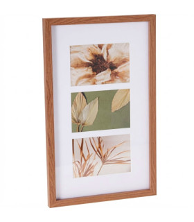 Cadre photo pêle-mêle mural bois 26x42cm