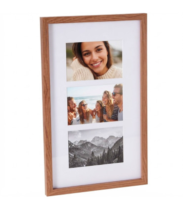 Cadre photo pêle-mêle mural bois 26x42cm