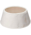 Couvre-pied de sapin de Noël en fausse fourrure blanche 55x55x23cm