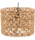 Suspension en métal et osier 31x31x21cm